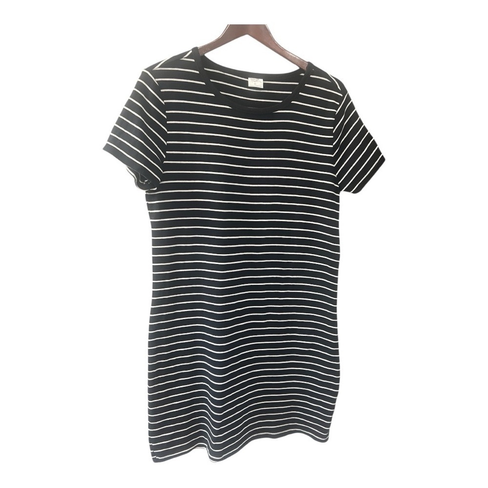 Touched by Nature Black & White Striped T-Shirt Dress size XL Women - Picture 2 of 8